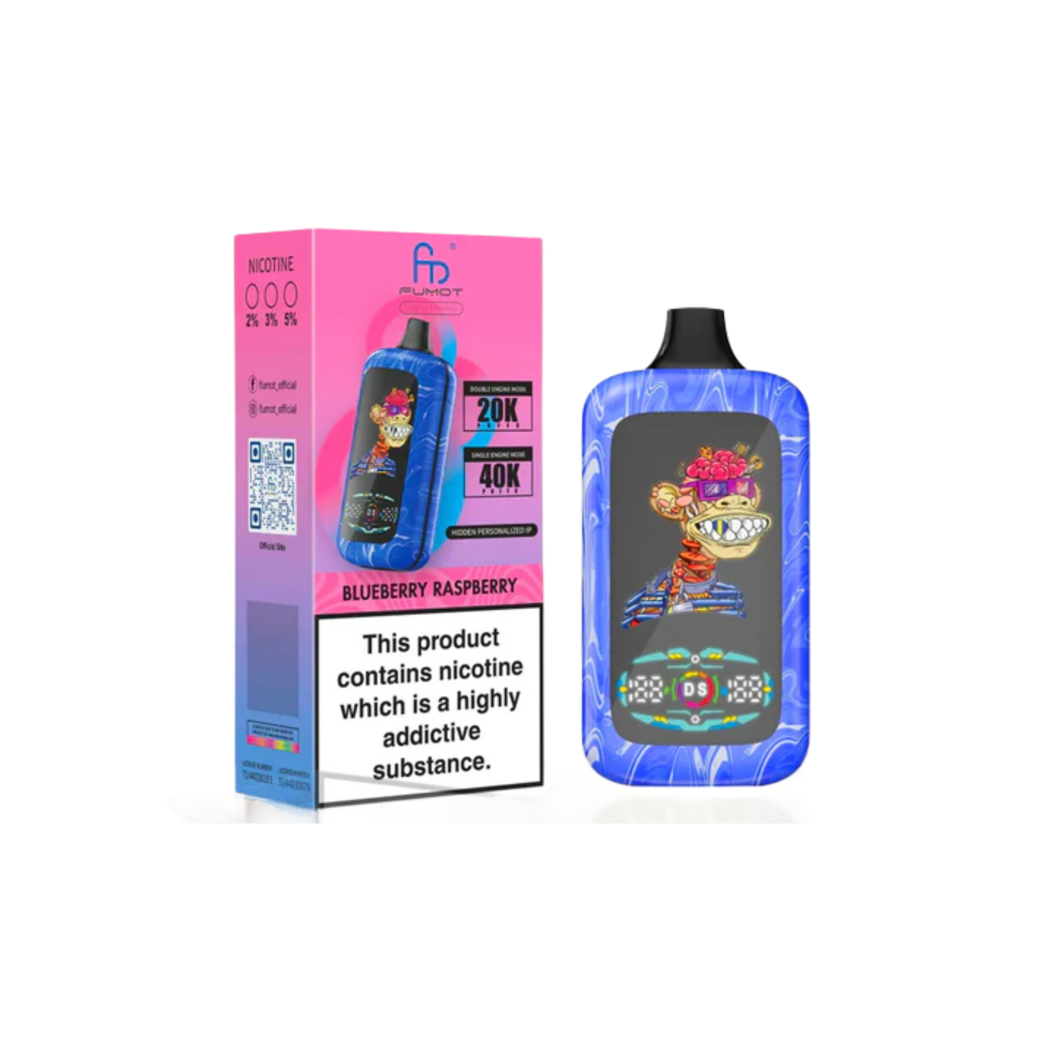 Jednorazowka Fumot Digital Monkey 40K Blueberry Paspberry